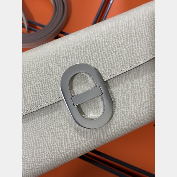 Luxury Hermes  D Ancre to go clutch Epsom bag