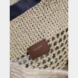 Top Quality YSL I CARE 698651 raffia weaving shopping Y bag