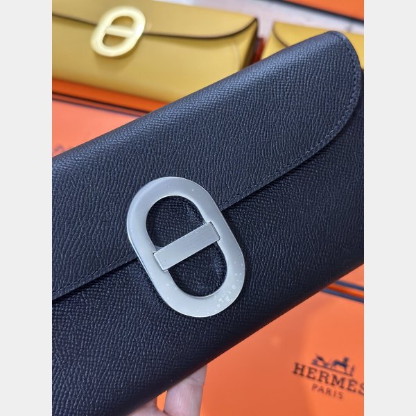 Luxury Hermes  D Ancre to go clutch Epsom bag